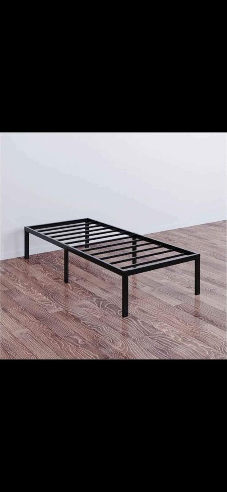 Dreamzie metalen bedframe 90x200 cm – zwart – opbergruimte, Huis en Inrichting, 90 cm, Eenpersoons, Zwart, Ophalen of Verzenden