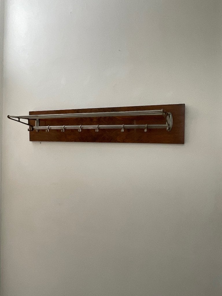 Antieke wand kapstok hout fineer, Gebruikt, Minder dan 100 cm, Hout, Ophalen