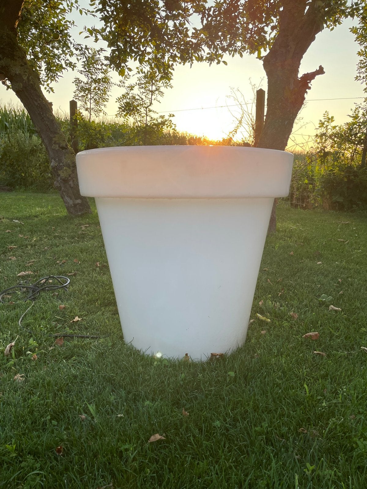Witte Bloempotten Set - 3 Maten (Klein, Middel, Groot), Tuin en Terras, Bloempotten, Ophalen, Kunststof, Gebruikt, 40 cm of meer
