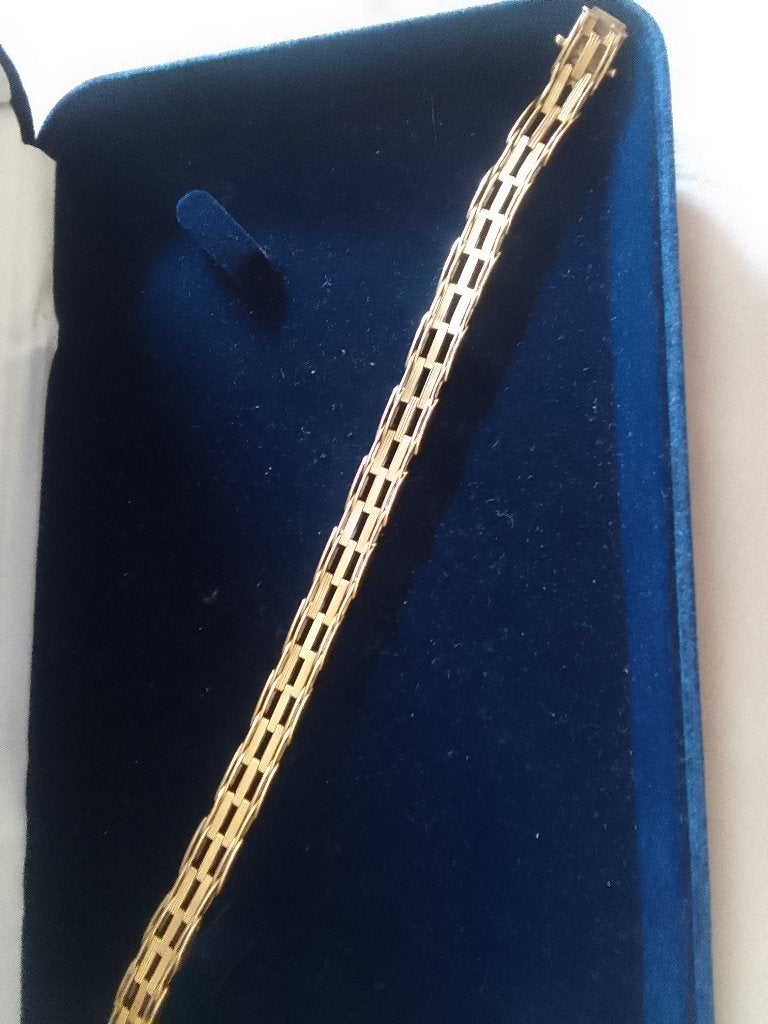 14 karaat gouden armband gemerkt14 karaat 20 cm, Verzenden, Zo goed als nieuw, Goud, Goud