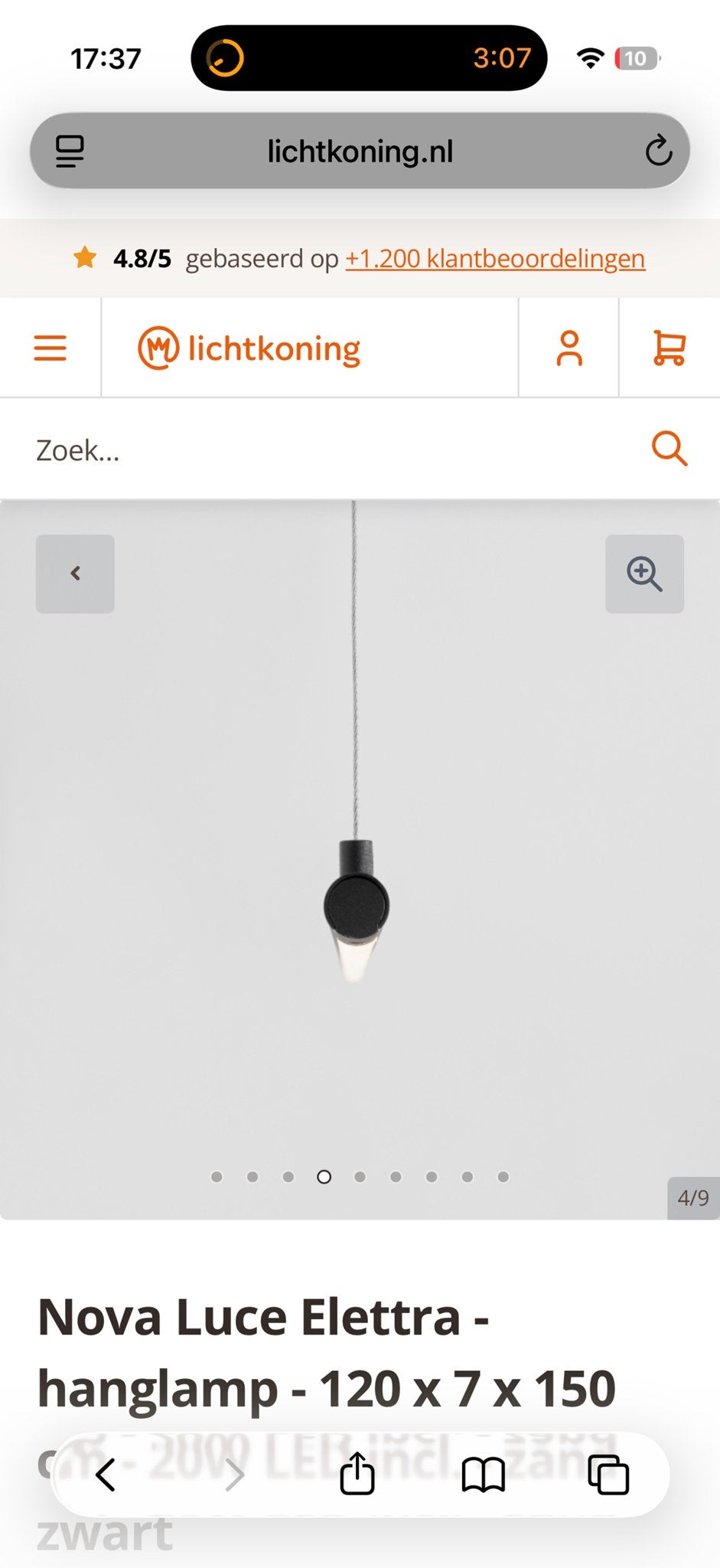 Eettafel hanglamp - NIEUW & ONGEBRUIKT, Huis en Inrichting, Lampen | Hanglampen, Ophalen, Nieuw, Metaal, Overige fittingen