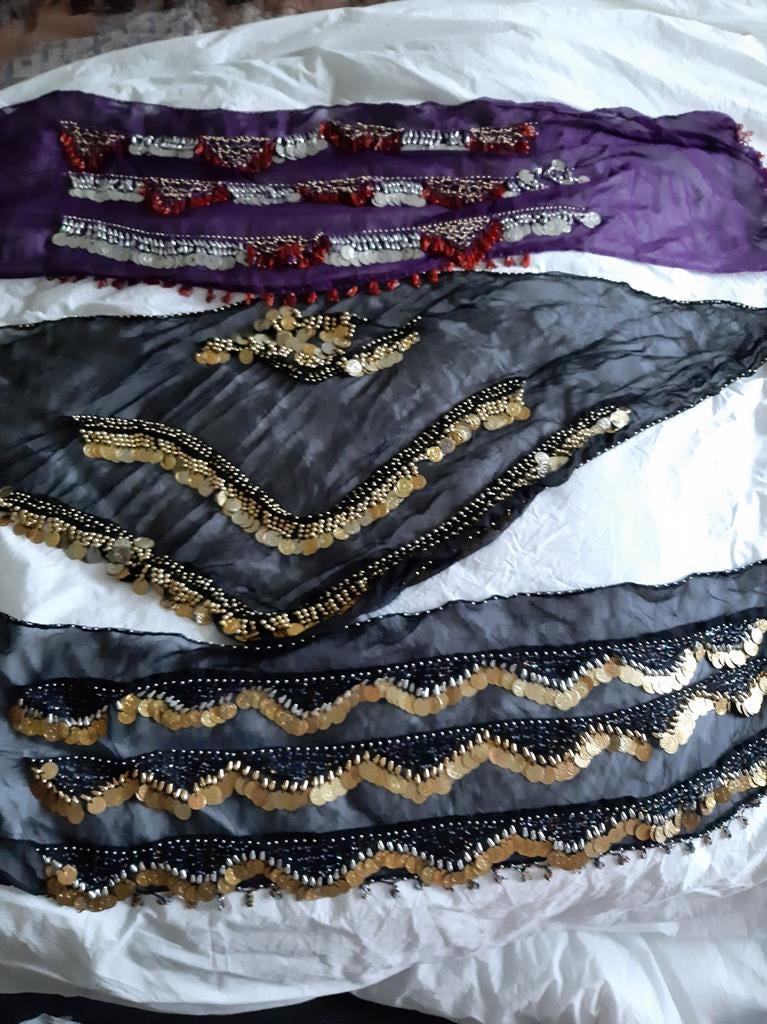 3x buikdans doek nieuw 1 koop. 10 euro samen, Ophalen of Verzenden, Nieuw