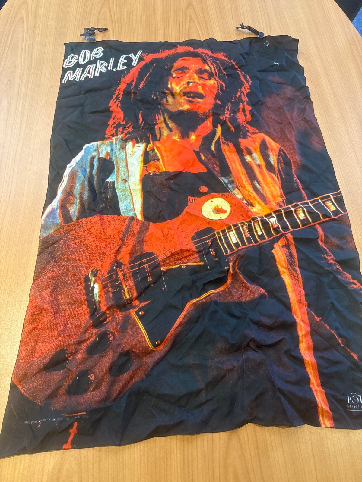 Bob Marley Wandkleed/Vlag met Gitaar - Uniek Item, Verzenden, Gebruikt, Overige typen