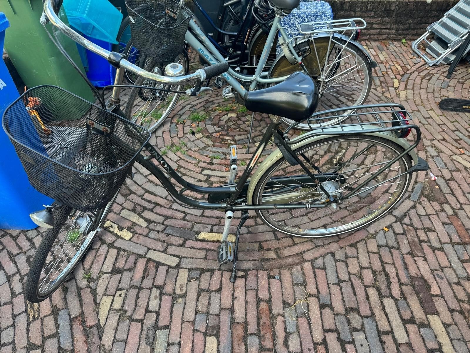 Batavus damesfiets met lage instap en mandje, Ophalen, Terugtraprem, Batavus, 53 tot 56 cm
