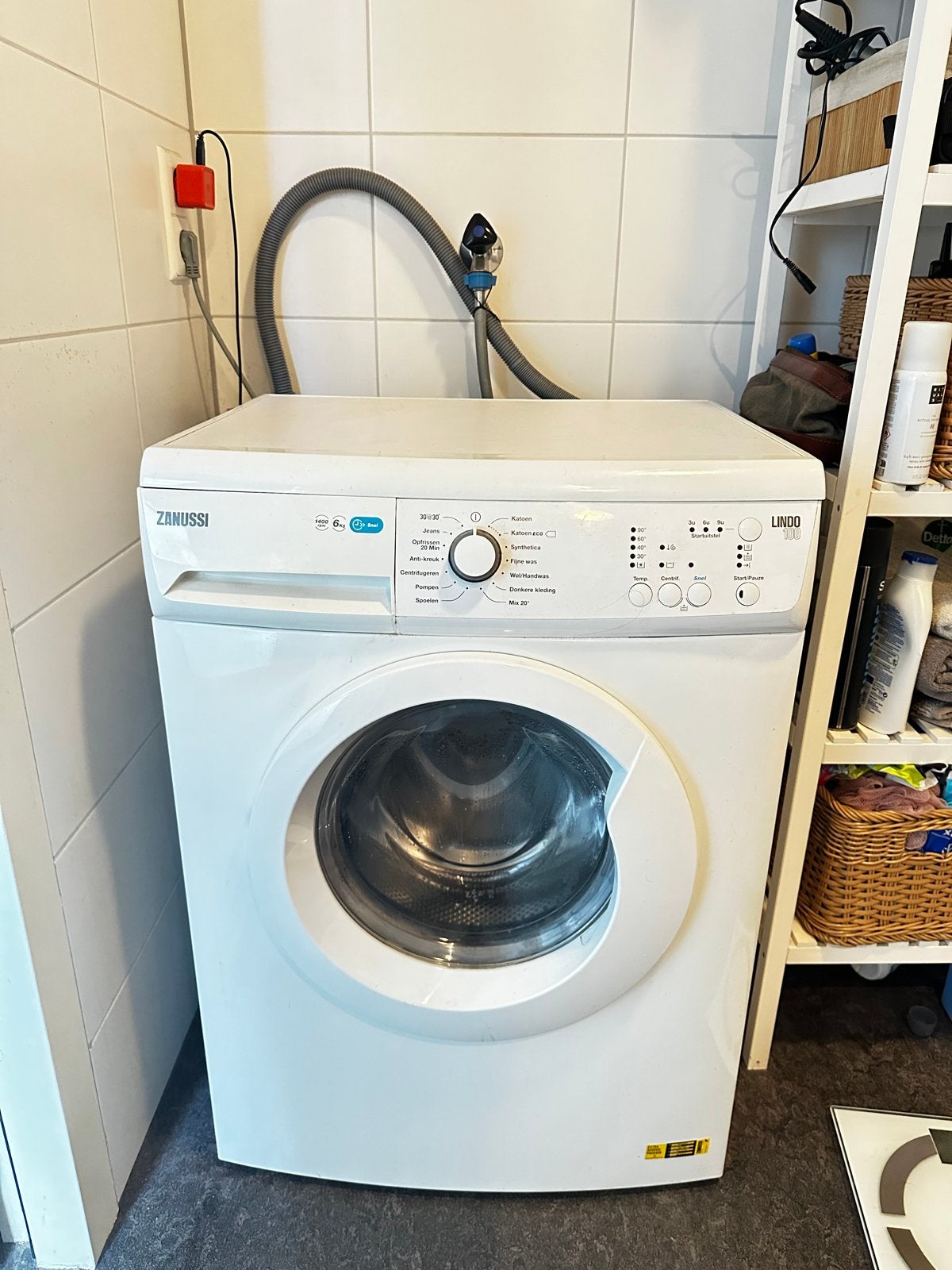 Zanussi Lindo 100 Wasmachine 6kg 1400 toeren, Ophalen, Gebruikt, Voorlader, Kort programma