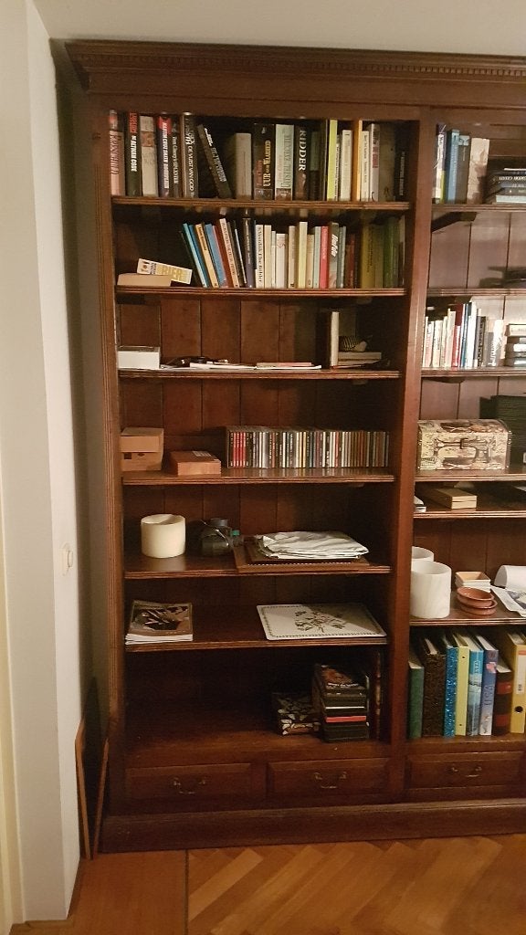 Boekenkast massief kersen English Style, Met plank(en), Gebruikt, 200 cm of meer, 150 tot 200 cm