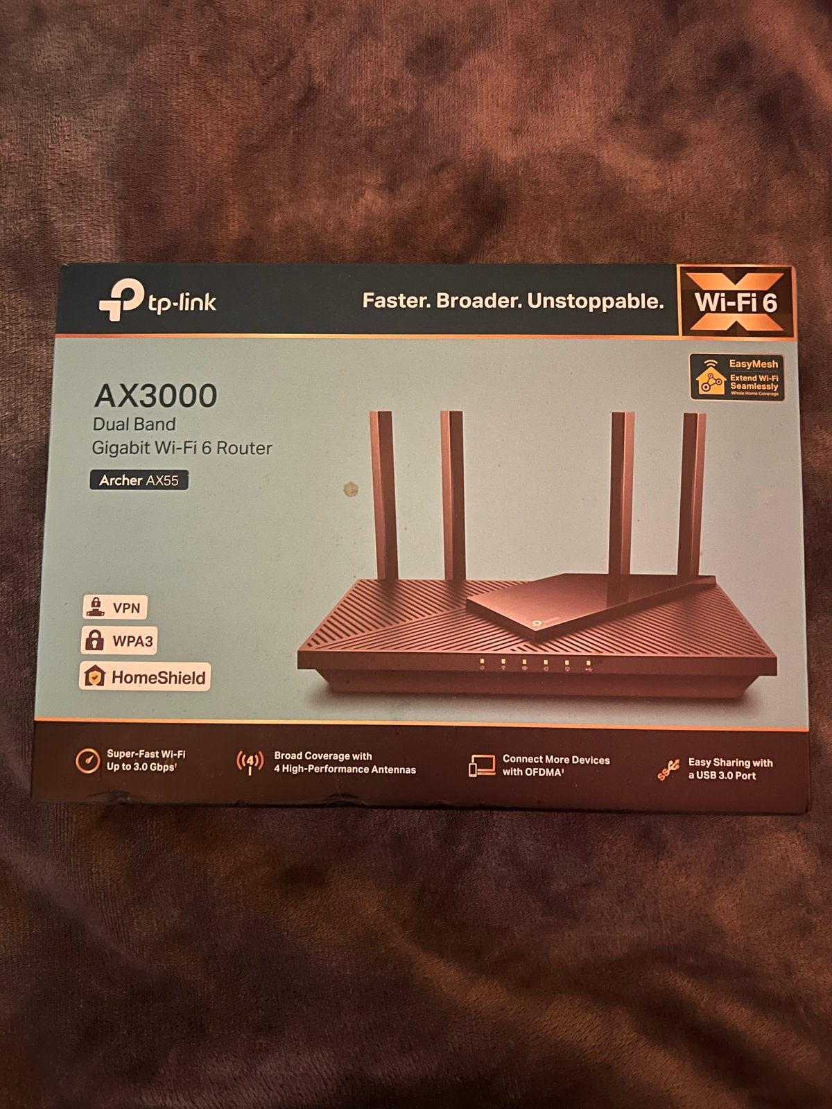 TP-Link Archer AX55 AX3000 Wi-Fi 6 Router - Nieuwstaat, Computers en Software, Routers en Modems, Ophalen, Zo goed als nieuw, Router