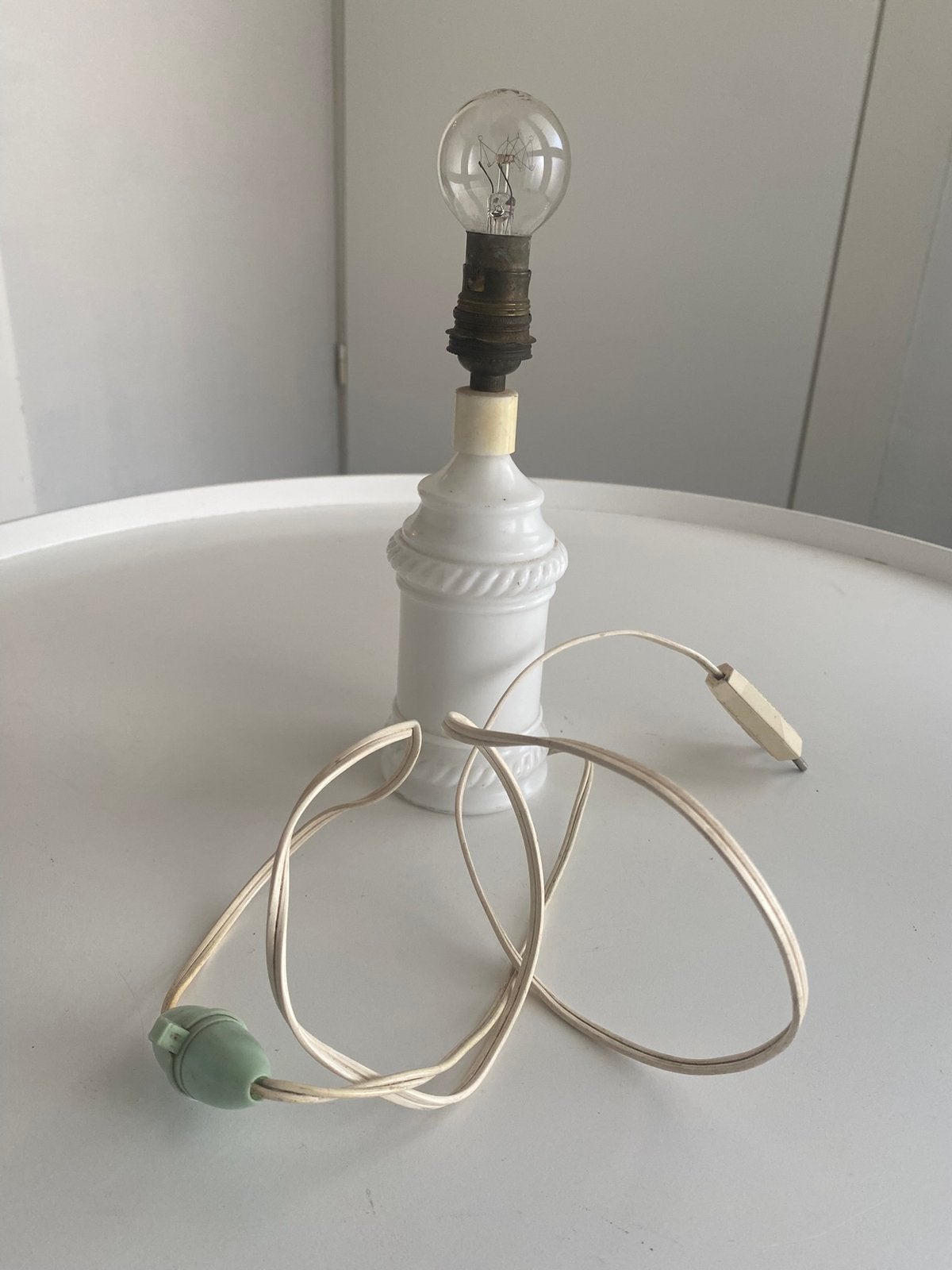 Franse lampen voet van Ophaline glas, Ophalen, Zo goed als nieuw, Glas, Vintage