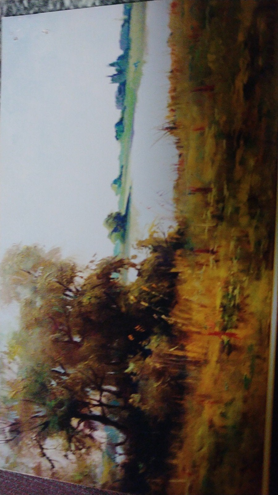 Russisch schilderij A.A. Kalashnikov 2006 - Rivier Kuban, Ophalen of Verzenden