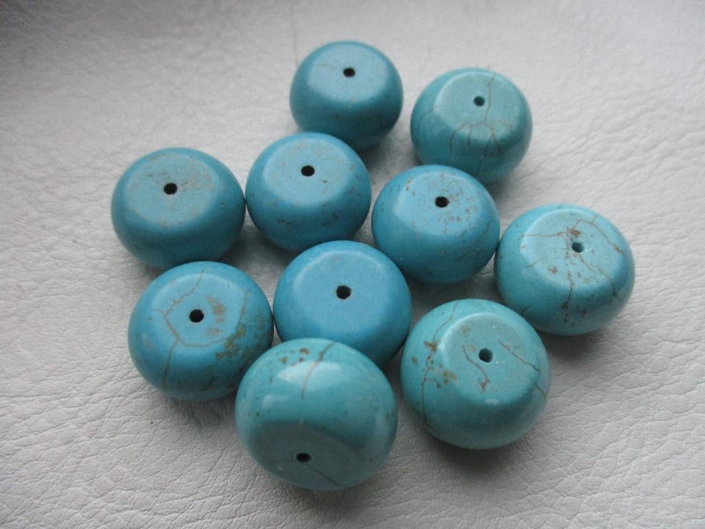 3190/ howliet turquoise donut kralen, Ophalen of Verzenden, Nieuw, Kraal