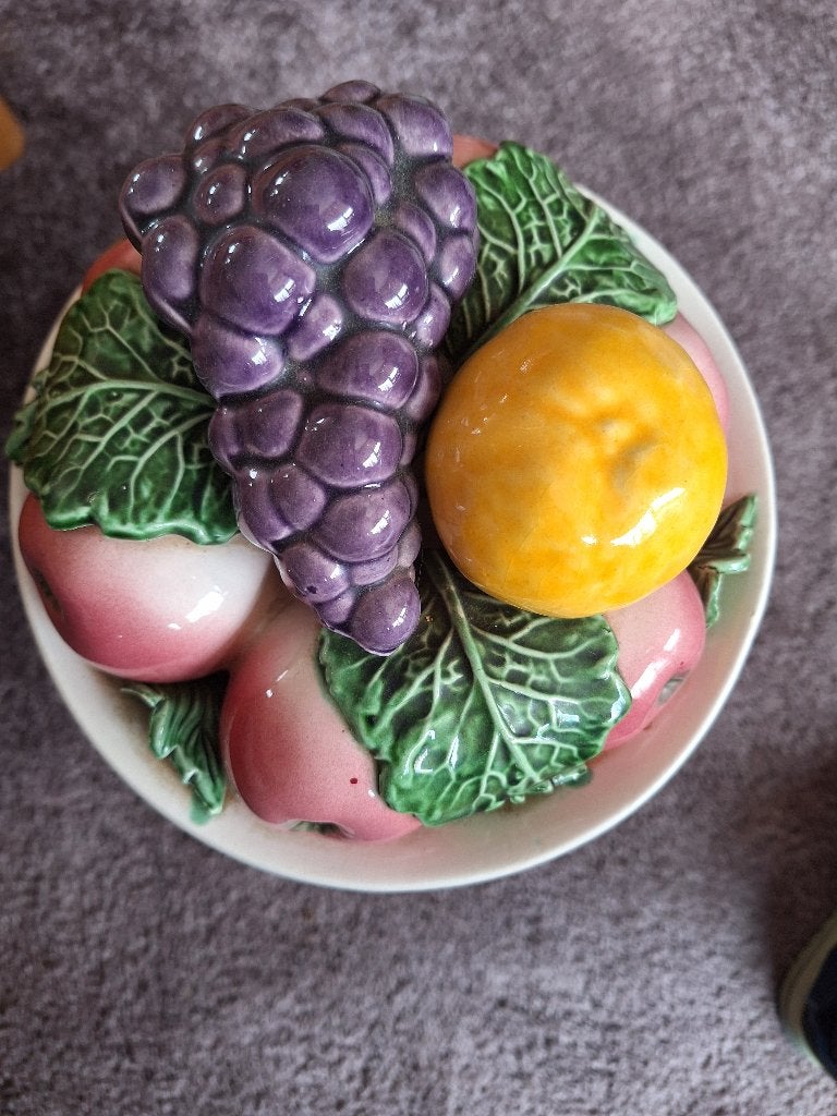 Schaal aardewerk met fruit., Ophalen of Verzenden, Gebruikt, Steen/keramiek, Landelijk