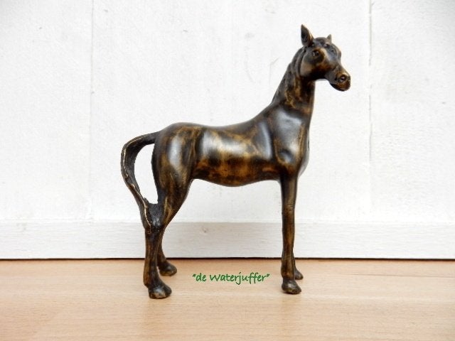 229* Bronzen veulen groot (Boven €75 geen verzendkosten), Tuin en Terras, Tuinbeelden, Ophalen of Verzenden, Nieuw, Overige materialen