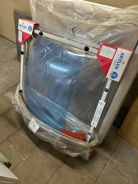 Lichtkoepel Skylux 80x80 Polycarbonaat, Ophalen, 80 tot 120 cm, 80 tot 120 cm, Nieuw