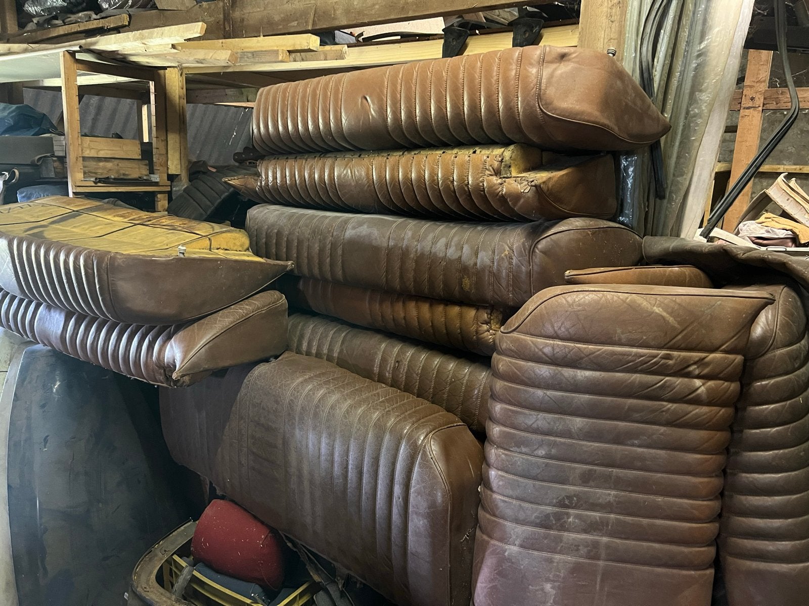 Citroën DS Lederen Stoelen - Restauratie / Onderdelen, Auto-onderdelen, Interieur en Bekleding, Ophalen, Gebruikt, Citroën