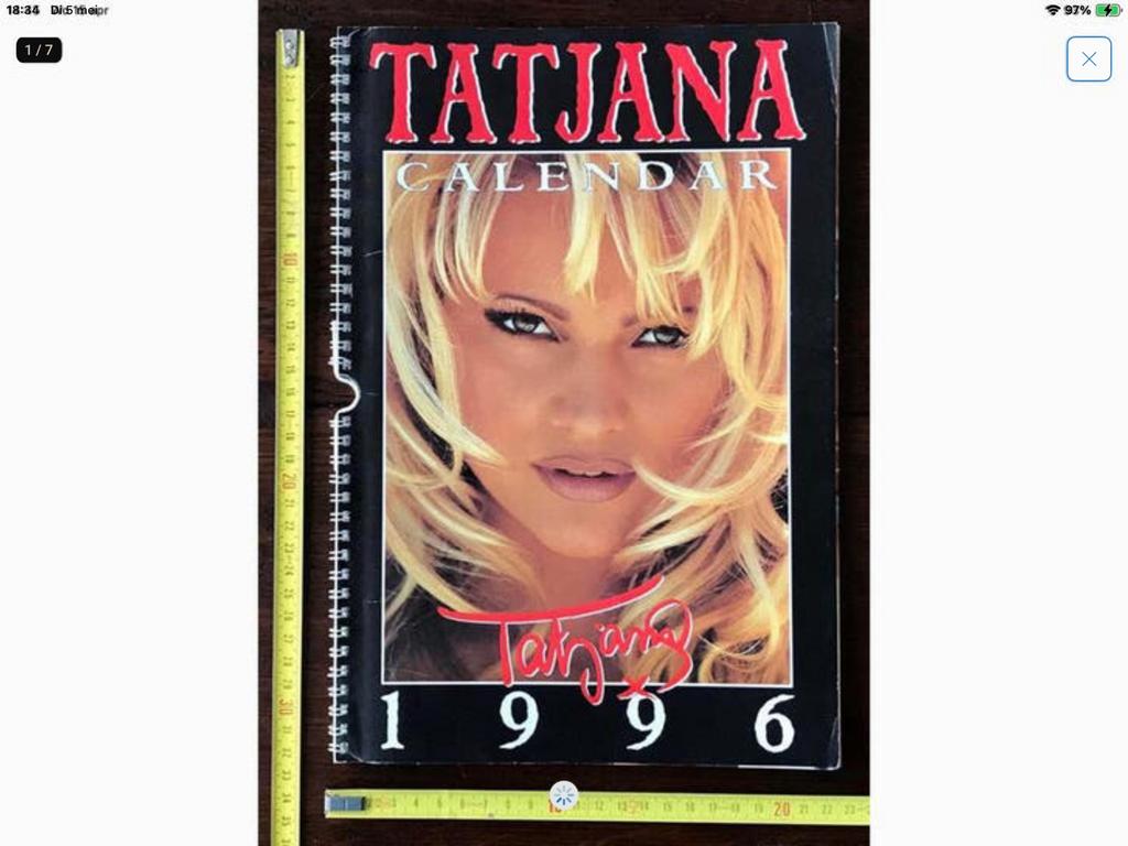 Oude TATJANA  Calender 1996 van Bavaria in het Engels, Verzamelen, Merken en Reclamevoorwerpen, Ophalen of Verzenden, Zo goed als nieuw