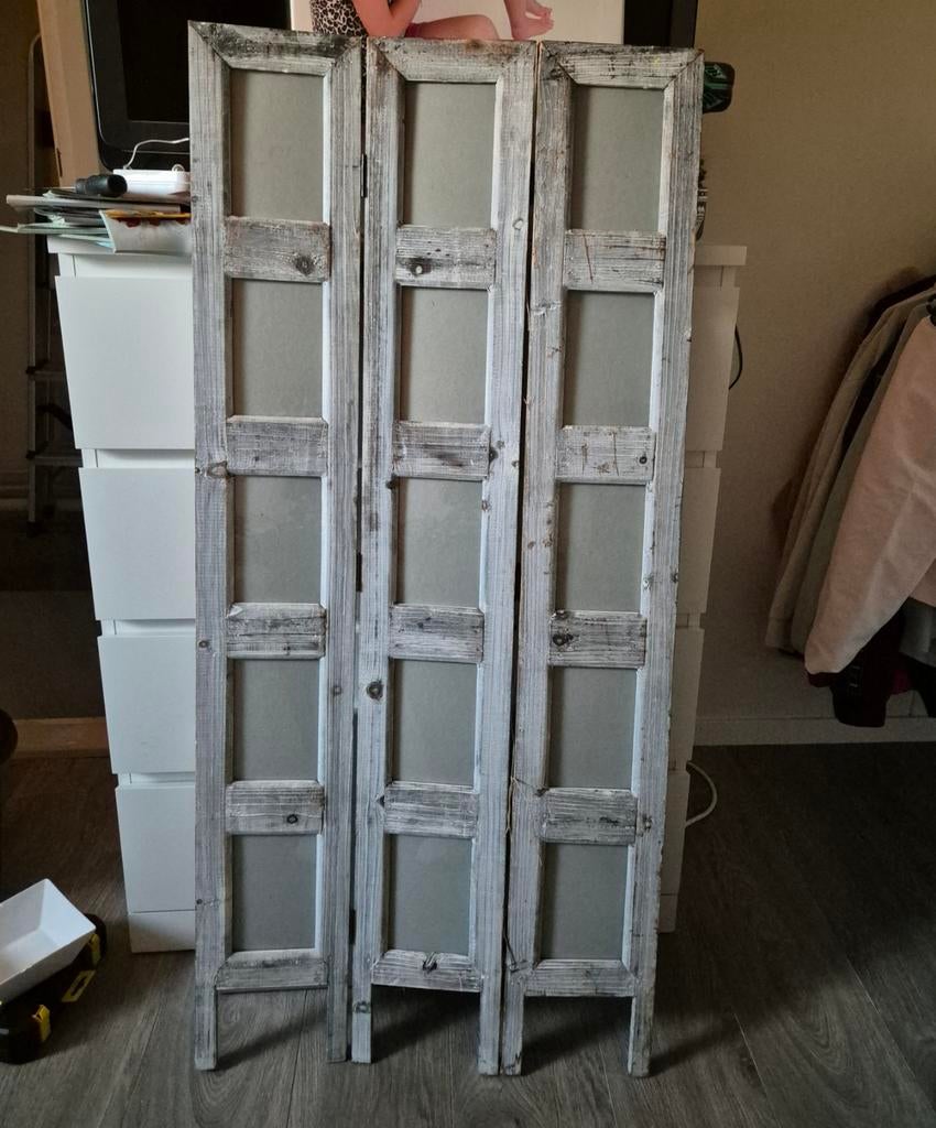 2 Kamer Schermen / Fotolijsten - Rustieke Stijl, Huis en Inrichting, Ophalen, Gebruikt