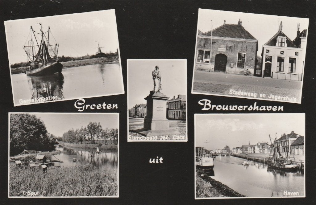 BROUWERSHAVEN Garnalenbotter Spui Stadswaag Groeten, Verzenden, 1960 tot 1980, Gelopen, Zeeland