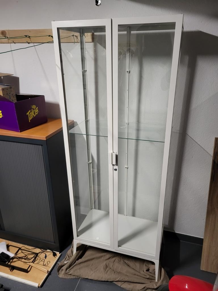 Witte Ikea Milsbo vitrinekast met 1 glasplaat, Ophalen, 50 tot 100 cm, Glas, Modern