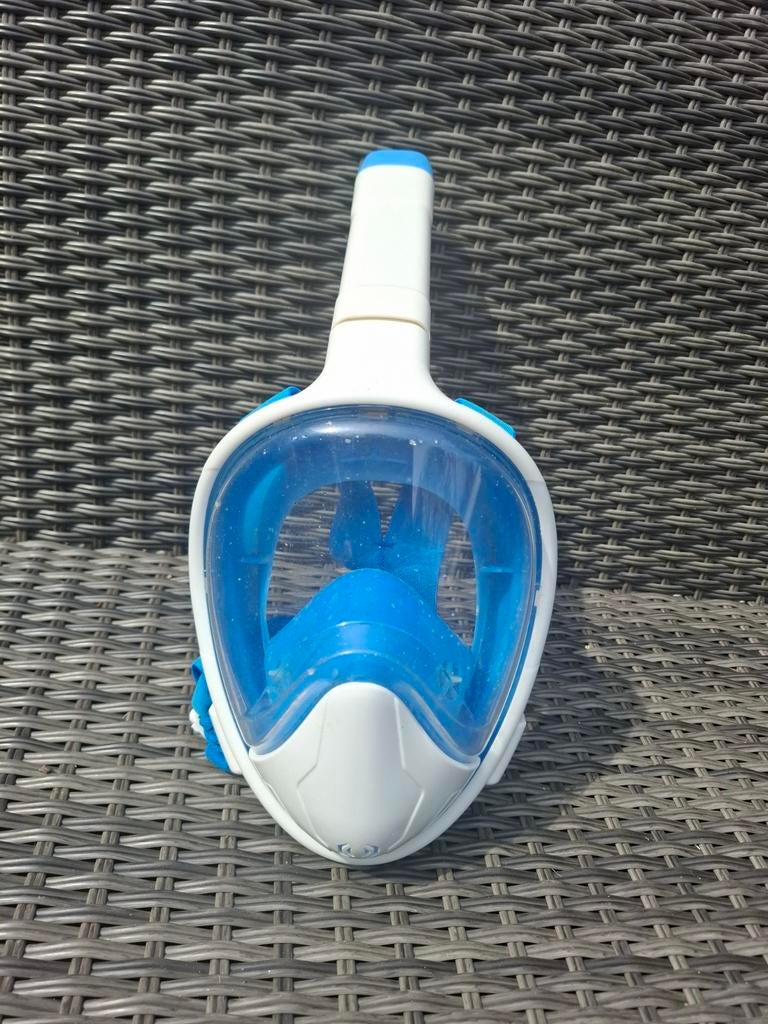Snorkelmasker Volgelaatsmasker - Blauw/Wit, Watersport en Boten, Ophalen of Verzenden