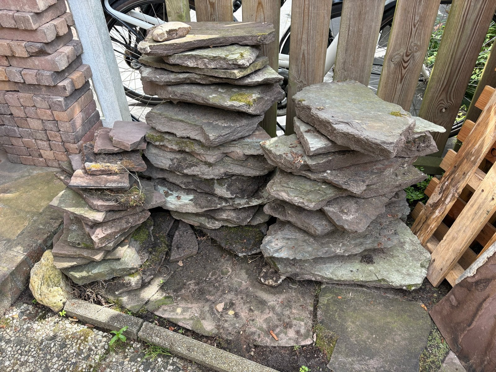 Natuurstenen Flagstones voor Tuin en Terras, Ophalen, Gebruikt, Terrastegels, Natuursteen