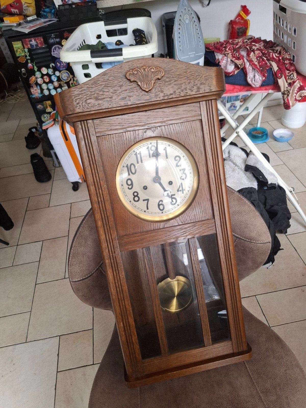 vintage wandklok - Baduf, Antiek en Kunst, Antiek | Klokken, Ophalen