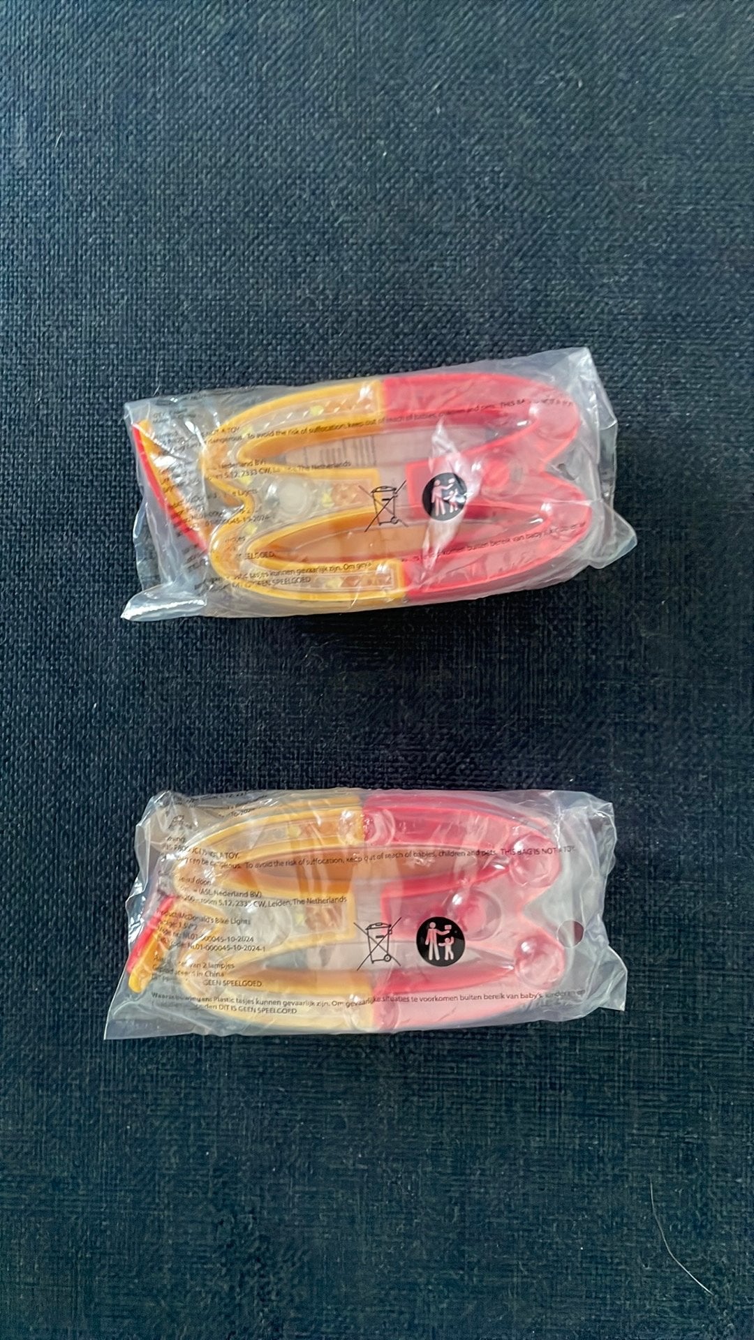 2 paar McDonald's fietslampjes - Nieuw in verpakking, Kinderen en Baby's, Speelgoed | Overig, Ophalen of Verzenden, Nieuw, Jongen of Meisje