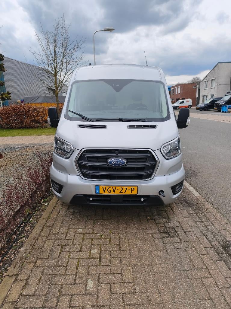 Ford Transit GB 350 L2h2 Tdci 185pk FWD Aut 2020 Grijs, Auto's, Stof, 1995 cc, Bedrijf, Diesel