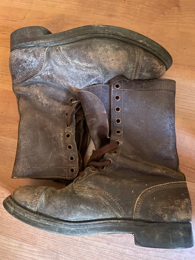 Vintage Leren Laarzen Maat 43, Antiek en Kunst, Ophalen of Verzenden, Heren