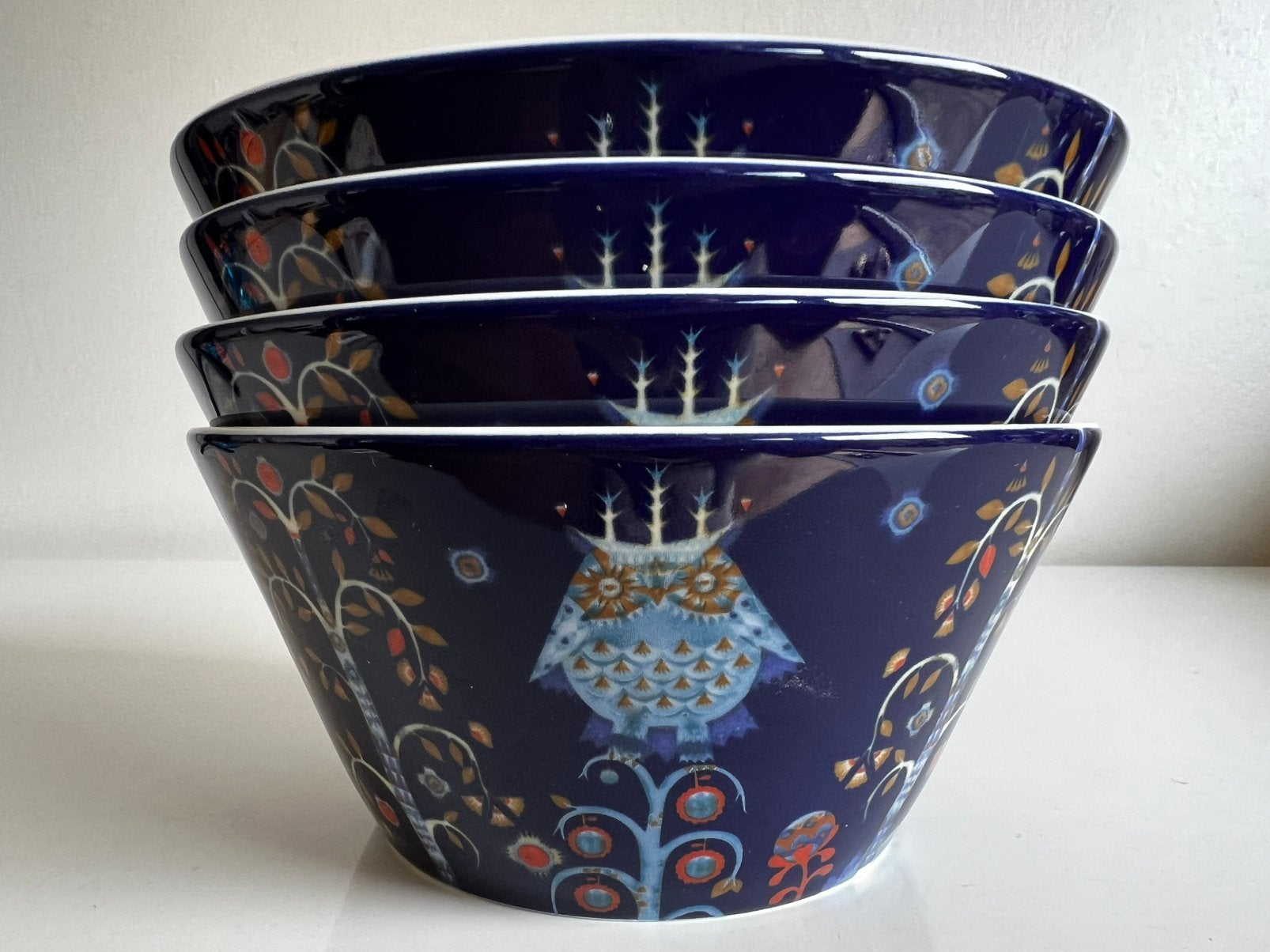 Set 4 Iittala Taika Uil Blauw Schaal Kom Haapaniemi 0,6 L, Nieuw, Ophalen of Verzenden, Schaal of Schalen, Overige stijlen