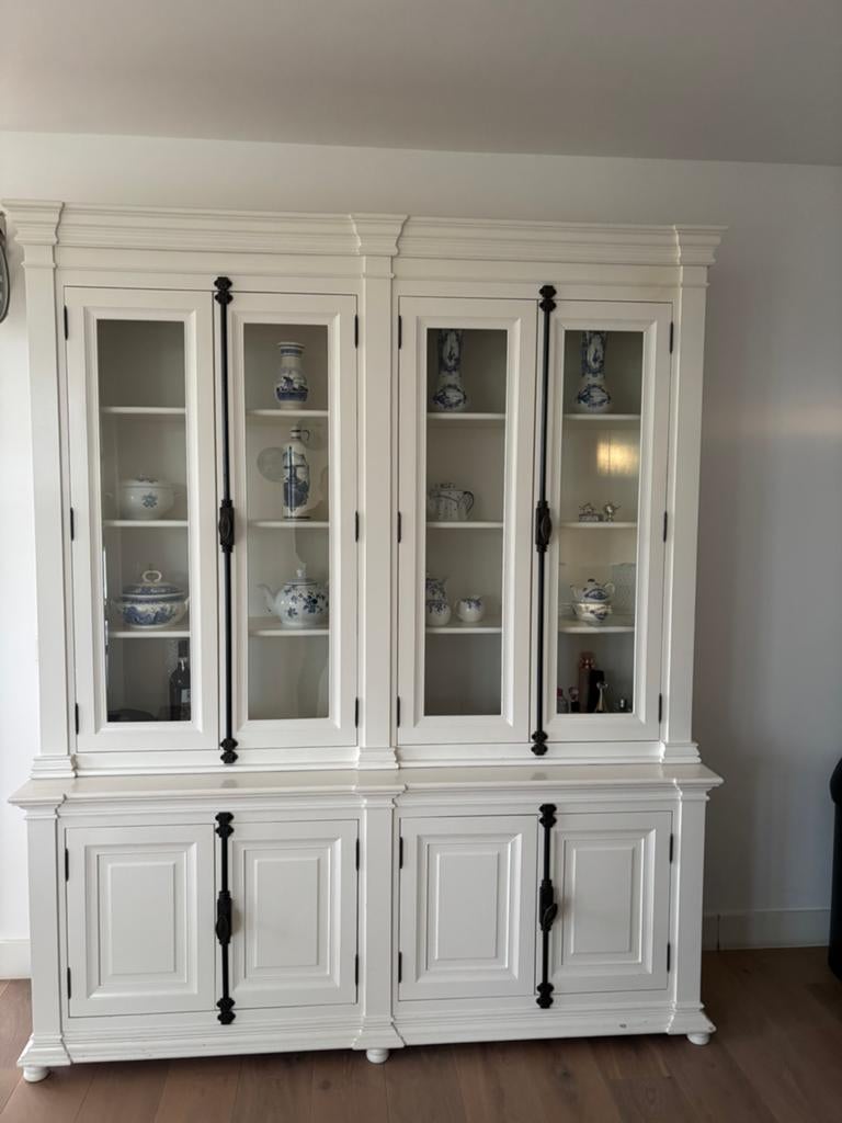 Buffetkast wit, Ophalen, 150 tot 200 cm, Landelijk, 50 tot 75 cm