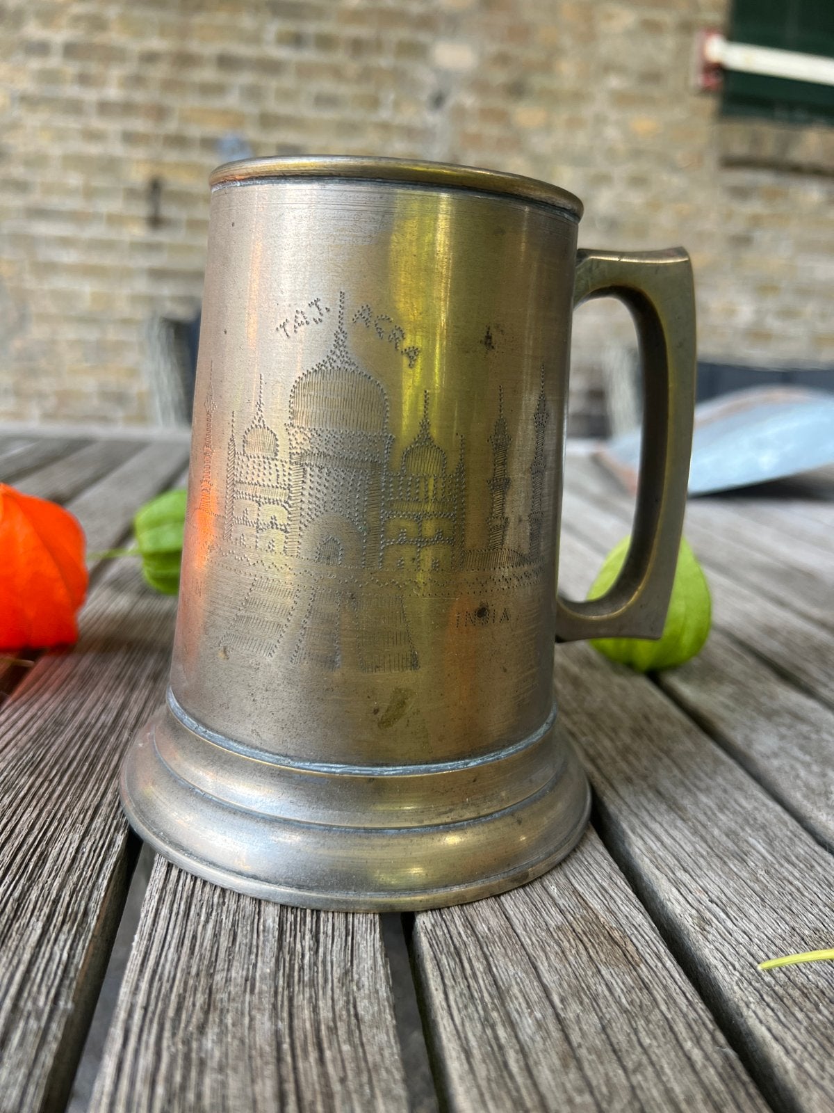 Antieke Engelse bierpul (Tankard) met glazen bodem, Ophalen of Verzenden