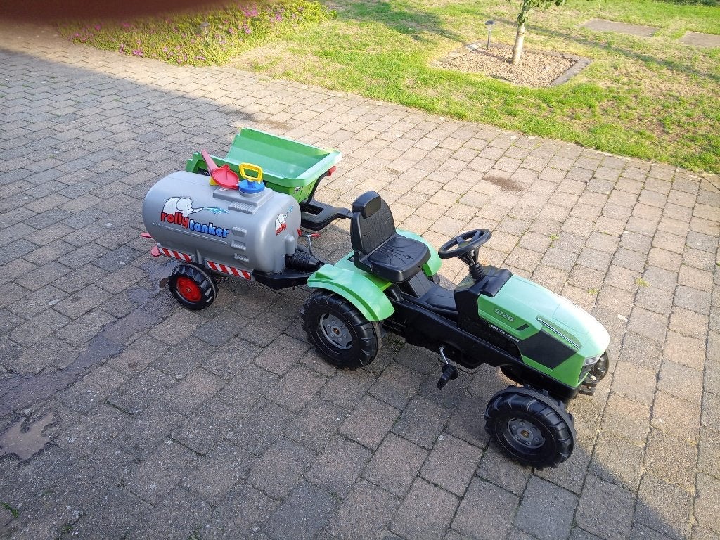 Deutz-Fahr traptractor met kiepwagen + Rolly Toys watertank, Ophalen, Gebruikt, Trapvoertuig