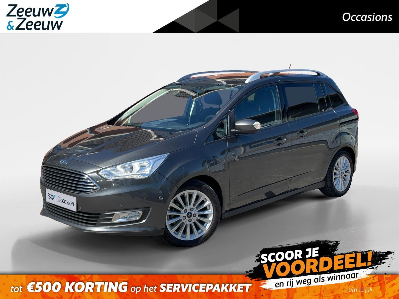 Ford Grand C-Max 1.0 Titanium 7Pers. | Navigatie | Voorruitv, Auto's, Ford, Bedrijf, Te koop, Grand C-Max, ABS, Airbags, Airconditioning
