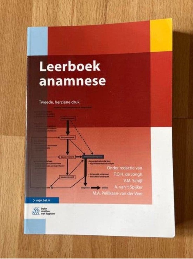 Leerboek anamnese - Tweede druk, Boeken, Ophalen of Verzenden, Beta, Nieuw, WO