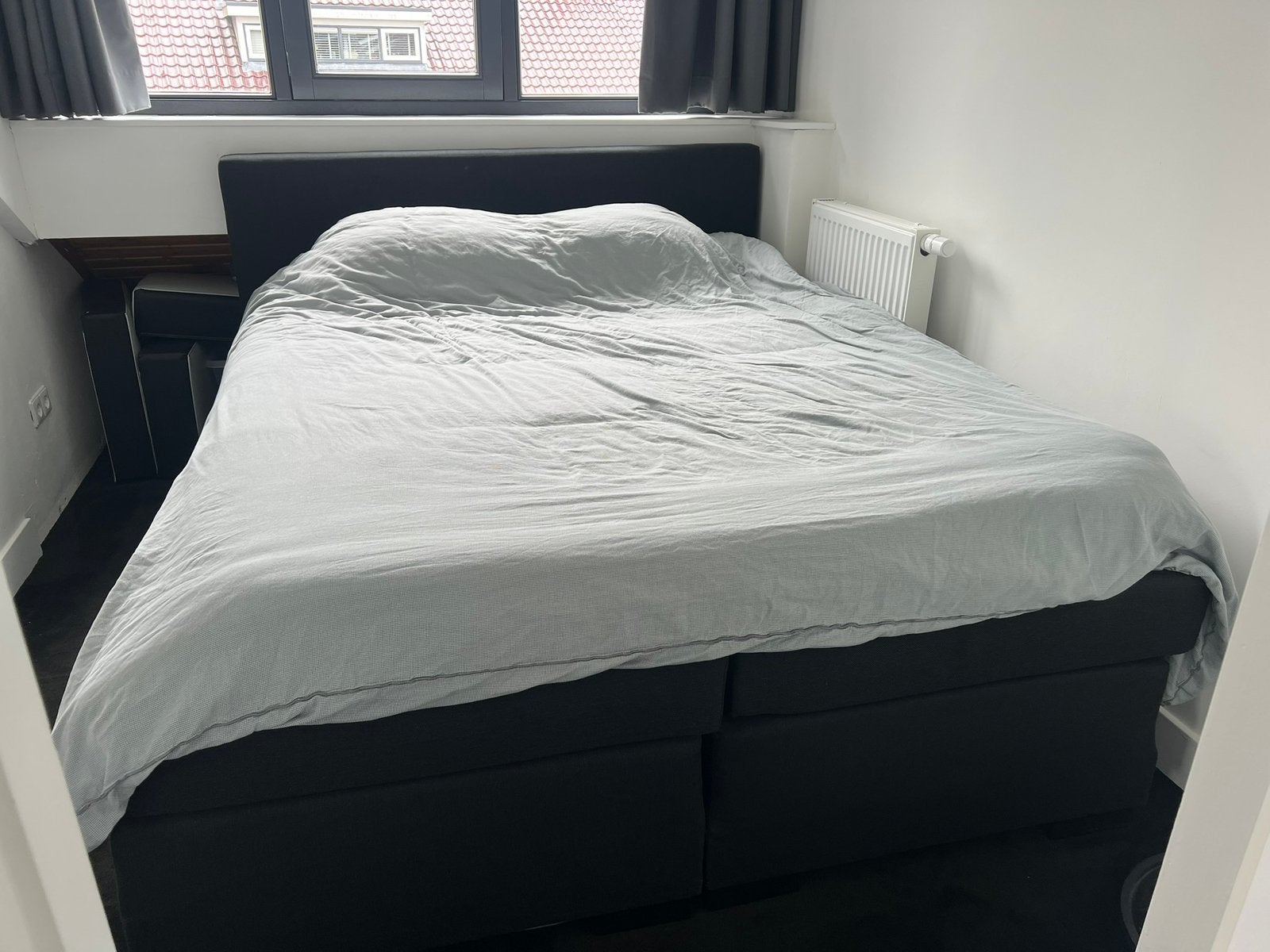 Boxspring 2pers pocketveer+ traagschuim topmatras160x200, Ophalen, Nieuw, Tweepersoons, 160 cm