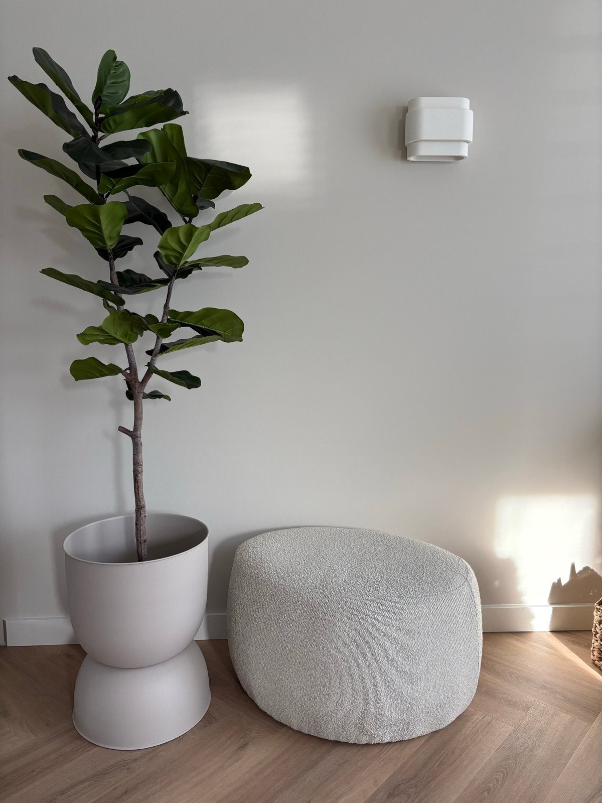Eleonora Poef Liby klein - Bouclé Poef, Ophalen, Minder dan 50 cm, Zo goed als nieuw, 50 tot 75 cm