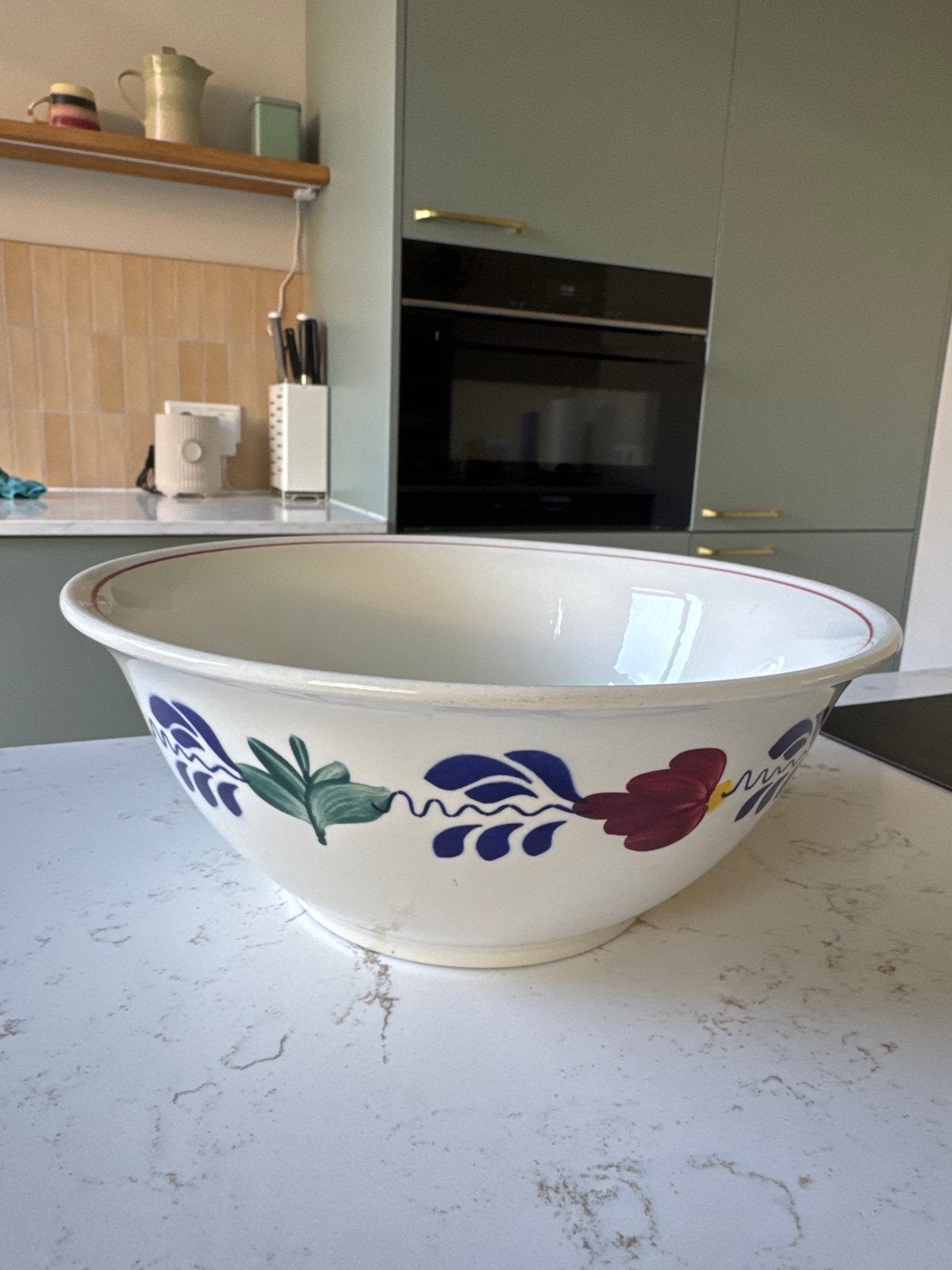 Vintage Bocha Mengkom - Handgeschilderd Decor Original, Ophalen of Verzenden