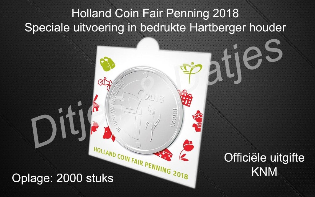 Holland Coin Fair Penning 2018 Special Edition in munthouder, Ophalen of Verzenden, Overige materialen