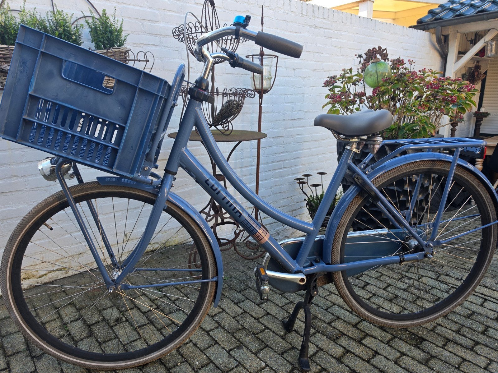 Cortina U4 Transport Damesfiets - dull blue - 50 cm, Gebruikt, Versnellingen, 50 tot 53 cm, Trommelrem