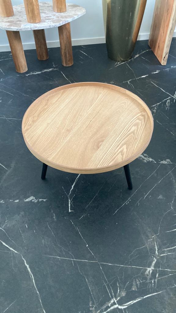 Mesa salontafel Woood, Huis en Inrichting, Tafels | Salontafels, Ophalen, Rond, 50 tot 100 cm, Zo goed als nieuw