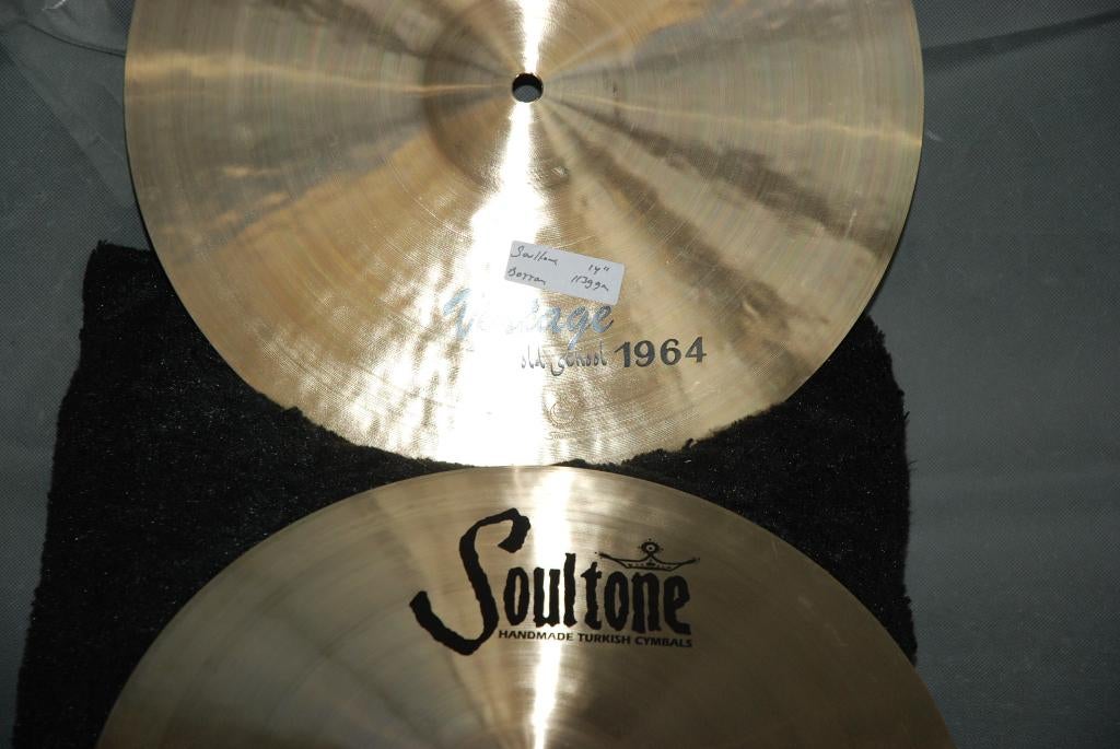 NIEUW!  Soultone Vintage old school 1964 hihats 918/1139gr, ., Drums of Percussie, Nieuw, Ophalen of Verzenden