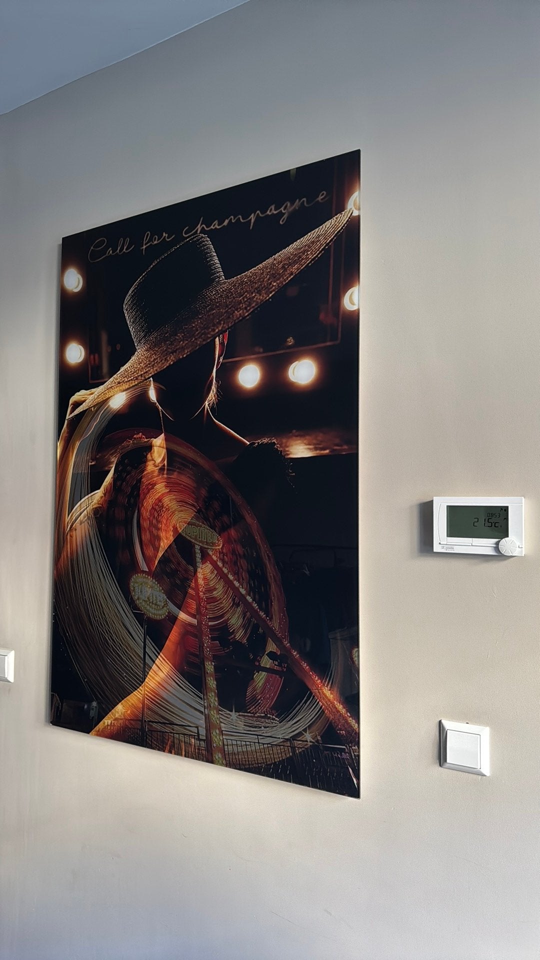 Plexiglas Schilderij “call for champagne”, Ophalen, Zo goed als nieuw, Schilderij