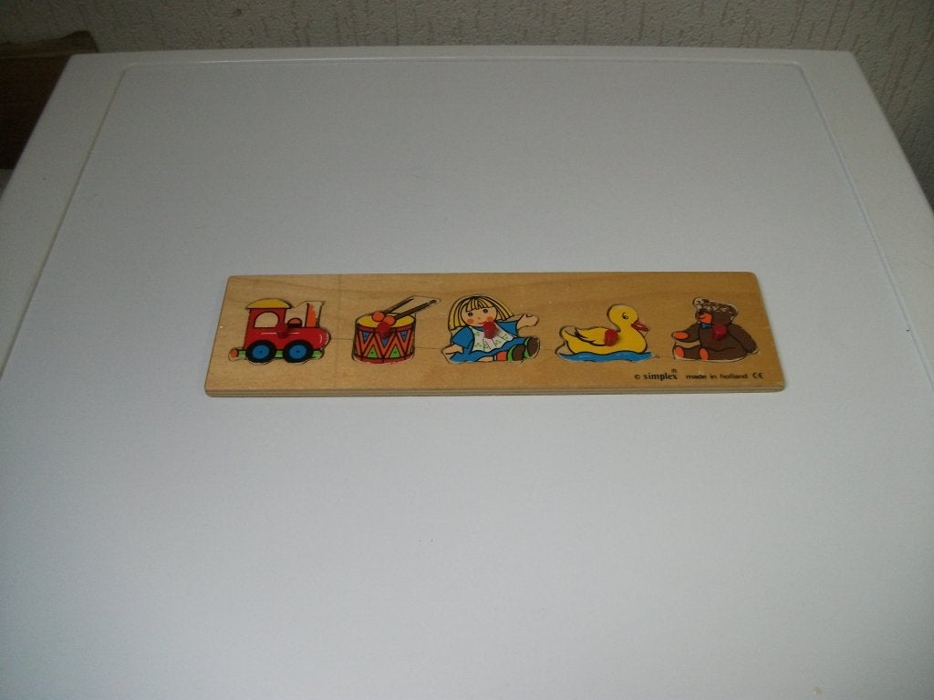 Puzzel simplex speelgoed 5 delig, Ophalen of Verzenden, Gebruikt