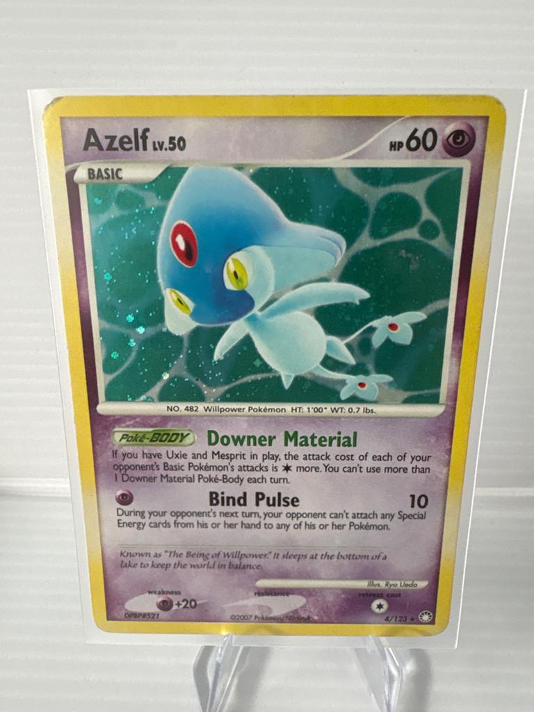 Azelf LV.50 Mysterious Treasures Pokémon Kaart (Swirl), Ophalen of Verzenden, Zo goed als nieuw, Losse kaart, Foil