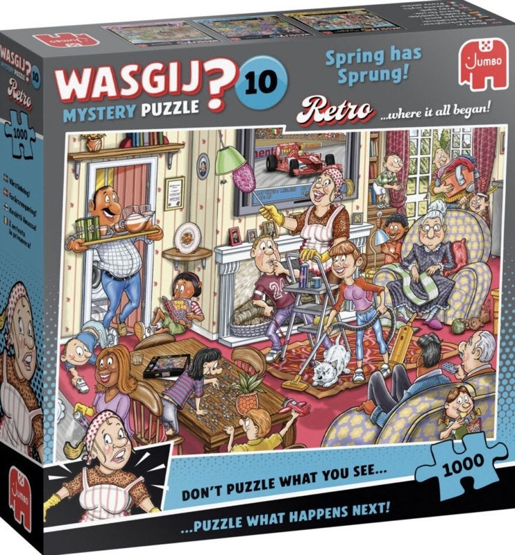 Wasgij Mystery 10 Retro - De Voorjaars-Schoonmaak - 1000 st., Ophalen of Verzenden, 500 t/m 1500 stukjes, Nieuw, Legpuzzel