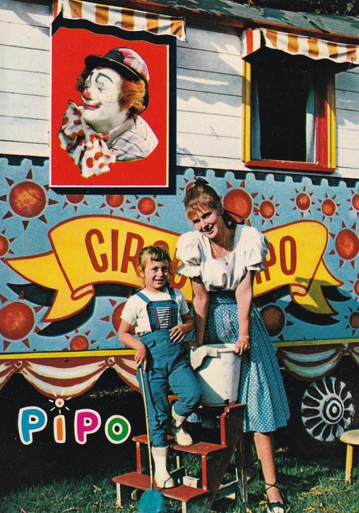 721V tv-programma Pipo de Clown Mammaloe, kermiswagen, Ophalen of Verzenden, 1960 tot 1980, Gelopen, Zuid-Holland