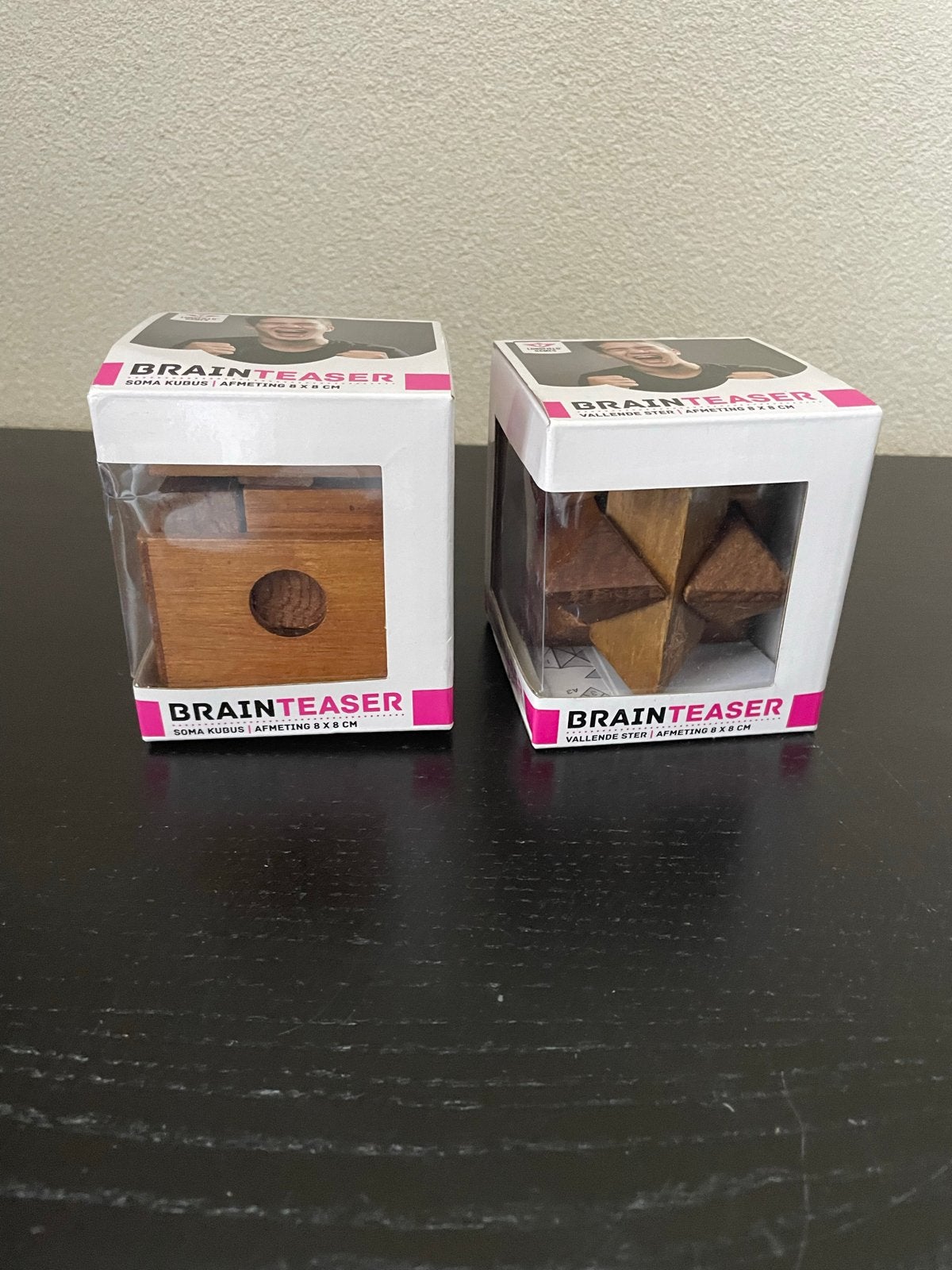 Brainteaser Houten Puzzels - Soma Kubus & Vallende Ster, Ophalen of Verzenden, Zo goed als nieuw, Rubik's of 3D-puzzel