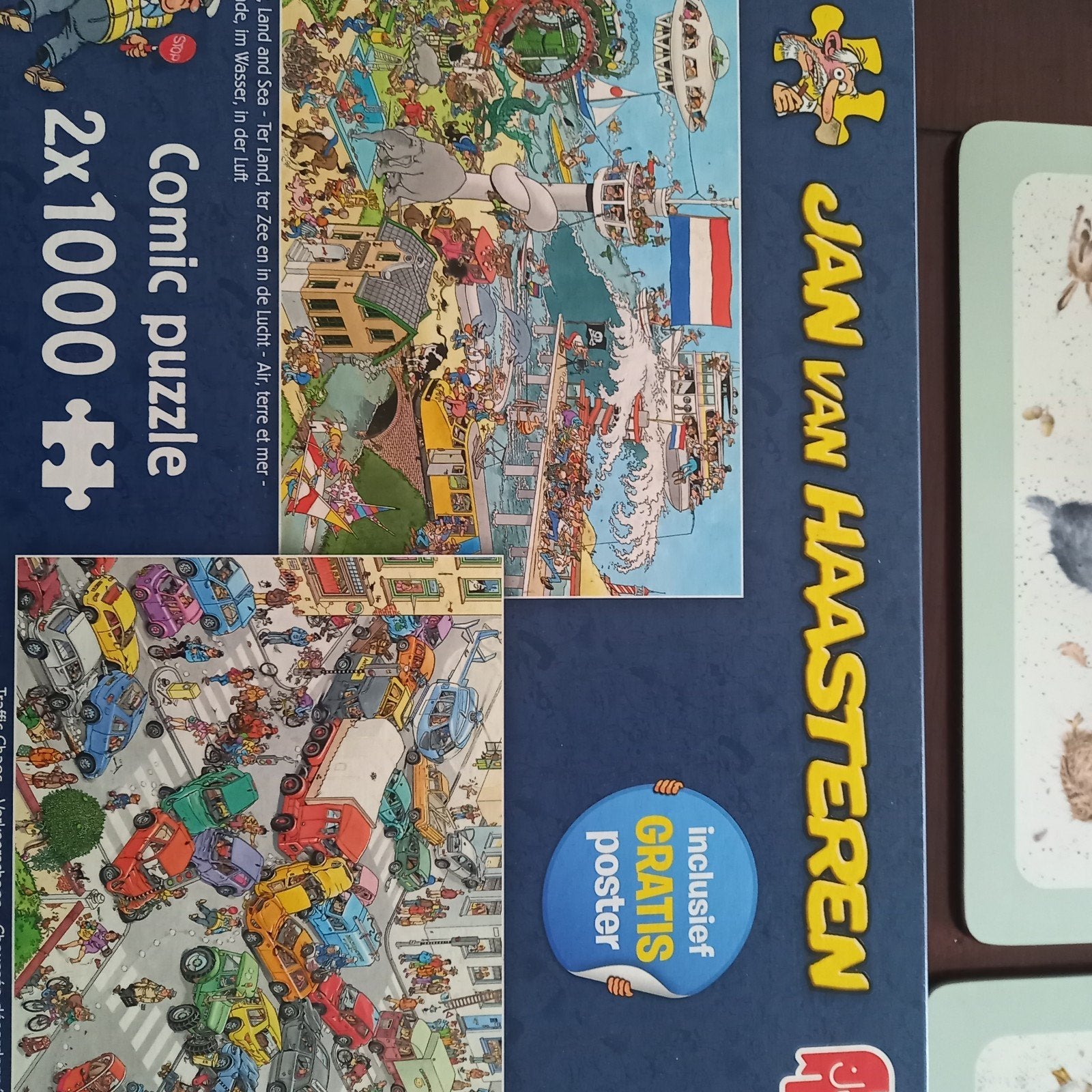 Twee Jan van Haasteren puzzels - 2x 1000 stukjes, Ophalen, 500 t/m 1500 stukjes, Zo goed als nieuw