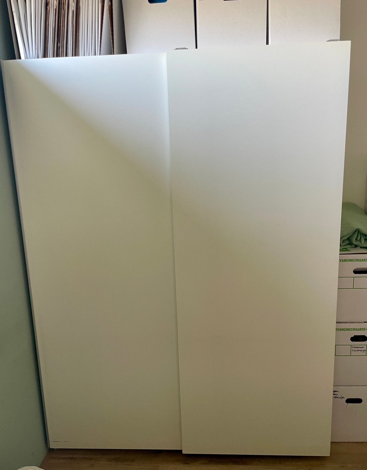 IKEA Witte Kledingkast met Schuifdeuren - 201x151x60 cm, Huis en Inrichting, Kasten | Kledingkasten, Ophalen, Zo goed als nieuw