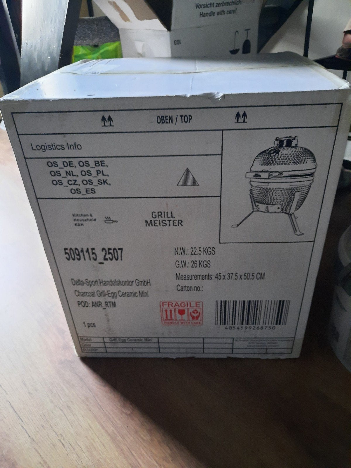 Grill Meister Houtskool Grill-Ei Keramisch Mini, Ophalen of Verzenden, Nieuw, Grill Meister